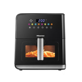 Hisense 8L Air Fryer Black Single Basket Digital Touch Convection 900W Dual Heating | H08AFBK1S4