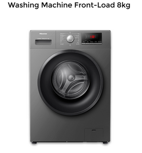 Hisense 8kg Front Load Full Automatic Washing Machine Grey | WFQP8014EVMT