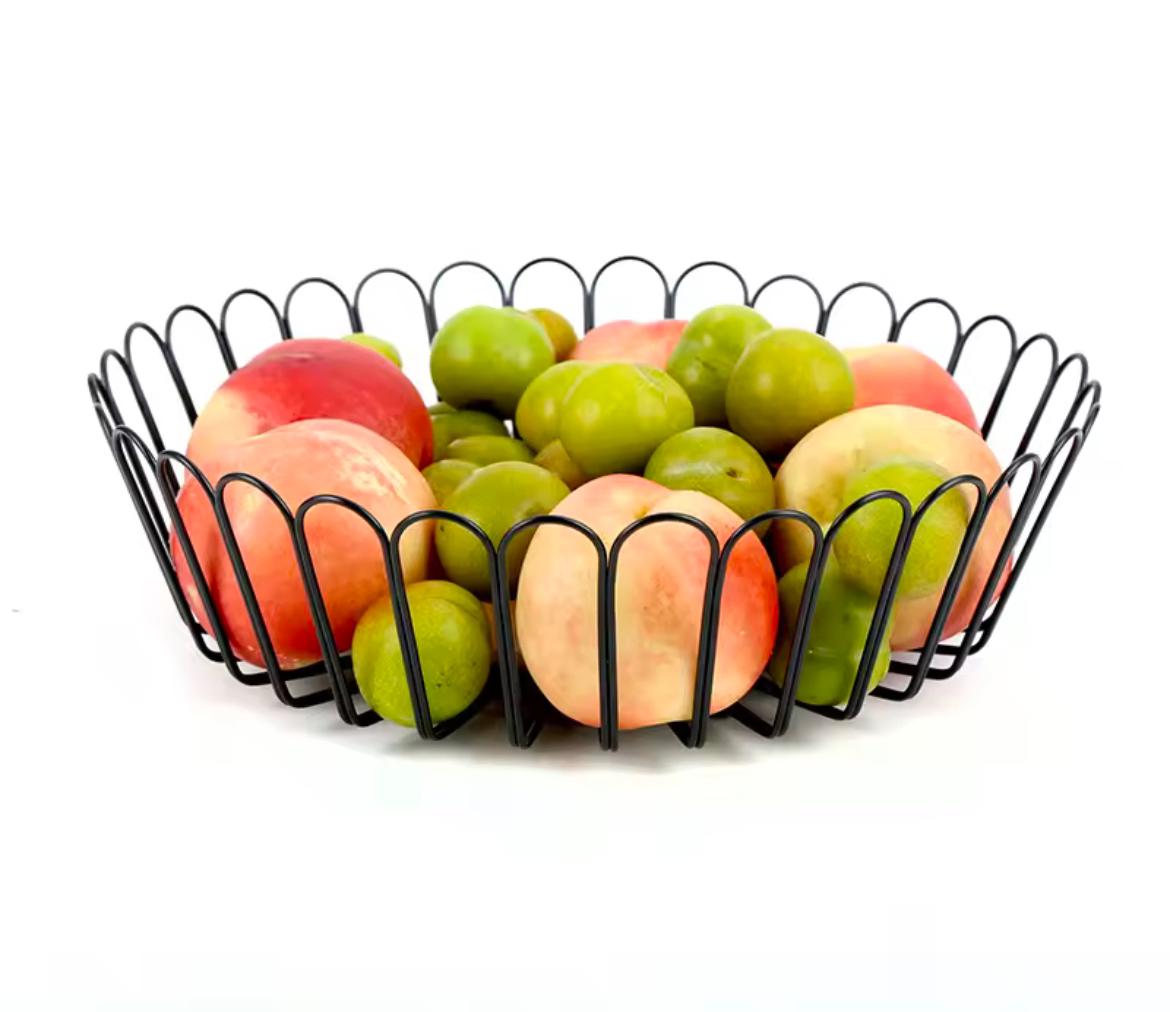 Creative Metal Fruit Bowl Basket round Iron Fruit Plate Stand