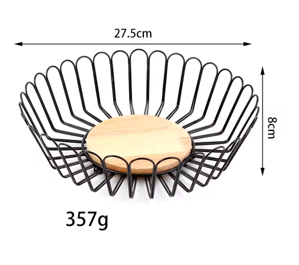 Creative Metal Fruit Bowl Basket round Iron Fruit Plate Stand