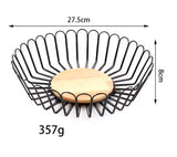 Creative Metal Fruit Bowl Basket round Iron Fruit Plate Stand