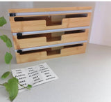 Bamboo wrap dispenser with cutter
3 layer