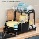 2 Tier Dish Drying Rack with Drip Tray