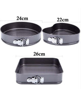 3pcs Cake moulds/baking tins
