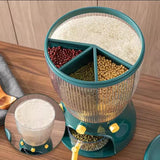 Partitioned rotation cereal dispenser