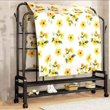 Double Layer Garment Rack Floor  Standing Clothes Hanger