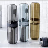 Portable tooth brush/paste holder