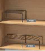 Expandable metallic shelf raiser