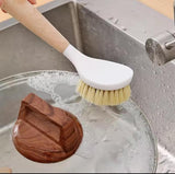 Kitchen /surface cleaning brush with wooden handle 2pcs