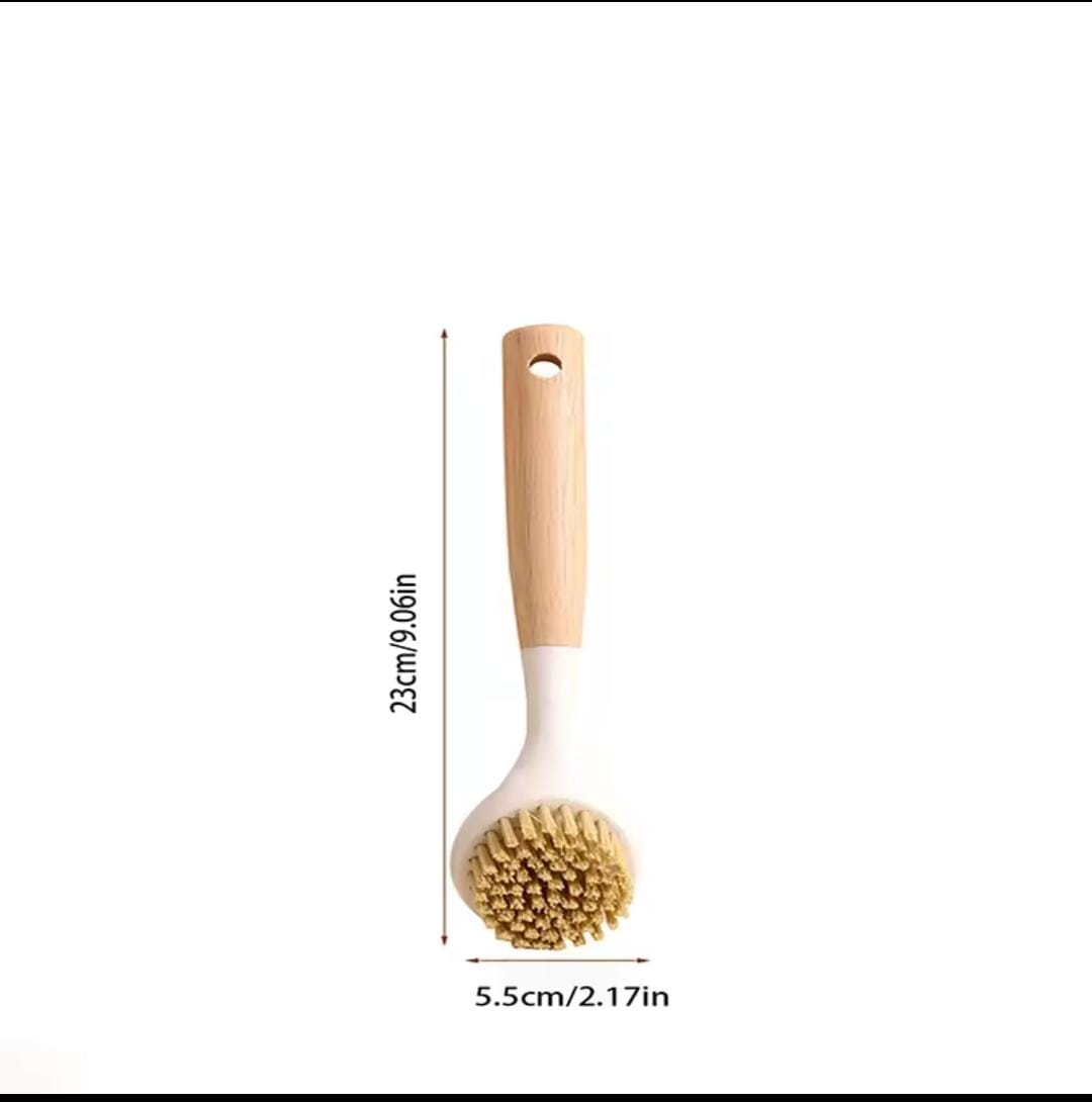 Kitchen /surface cleaning brush with wooden handle 2pcs