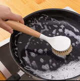 Kitchen /surface cleaning brush with wooden handle 2pcs