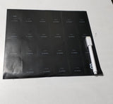 Rectangular Black spice labels 
24pcs plus pen