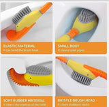 Duck shaped toilet brush holder + silicone toilet brush