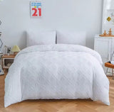 marble and tufted duvet cover