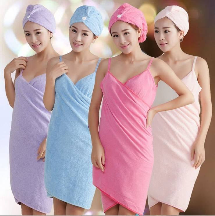 Microfiber ladies towel come with hair turban.