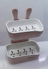 Mouse-shaped double layer soap dish