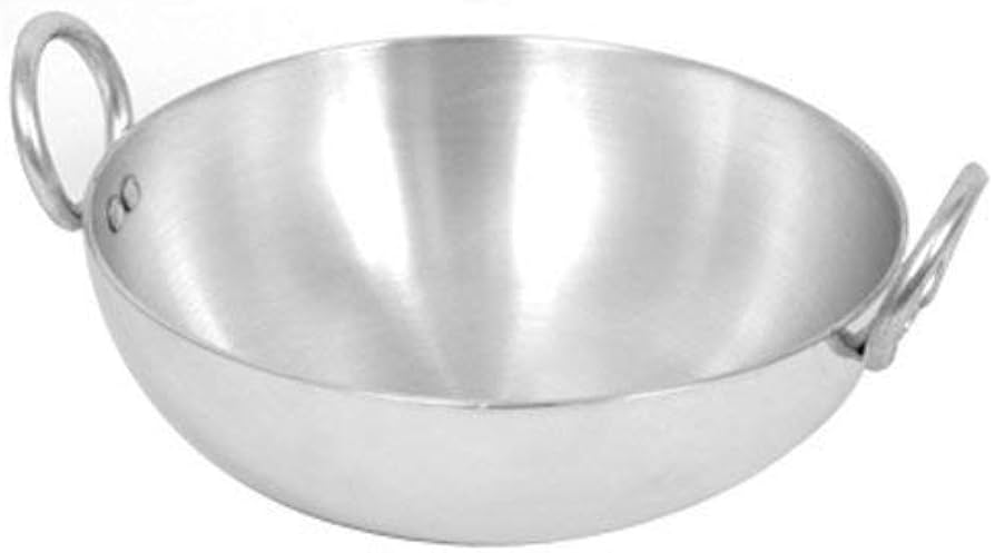 28cm Aluminum Karai for Deep Fry , Premium, Silver Daily Use