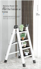 Multifunctional household folding ladder