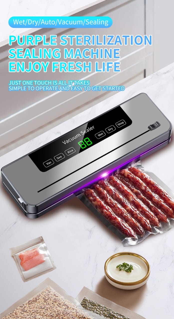 Electric vacuum sealer machine with 10pcs  free packaging papers