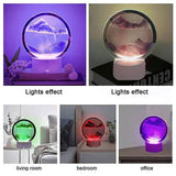 10cmx16x20cm ~ 3D LED desktop lamp flowing sand decor piece
