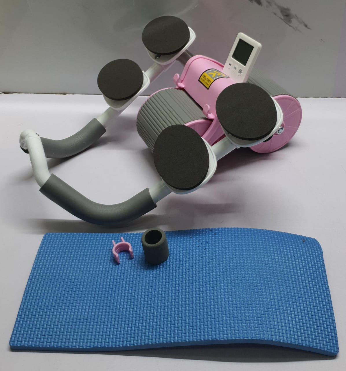 4 Abdominal Exercise Wheel, Automatic Rebound Tummy Control Abdominal Roller elbow pad