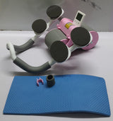 4 Abdominal Exercise Wheel, Automatic Rebound Tummy Control Abdominal Roller elbow pad