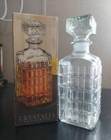 1L Thick glass whisky bottle  with air tight Tot cork