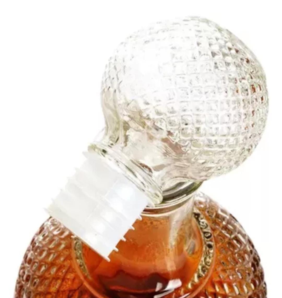 1L Thick glass whisky bottle  with air tight Tot cork