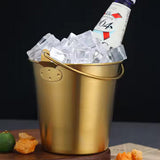 Ice Cube Bucket Steel Gold