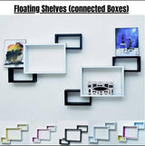 3PC CONNECTED BOXES FLOATING SHELVES