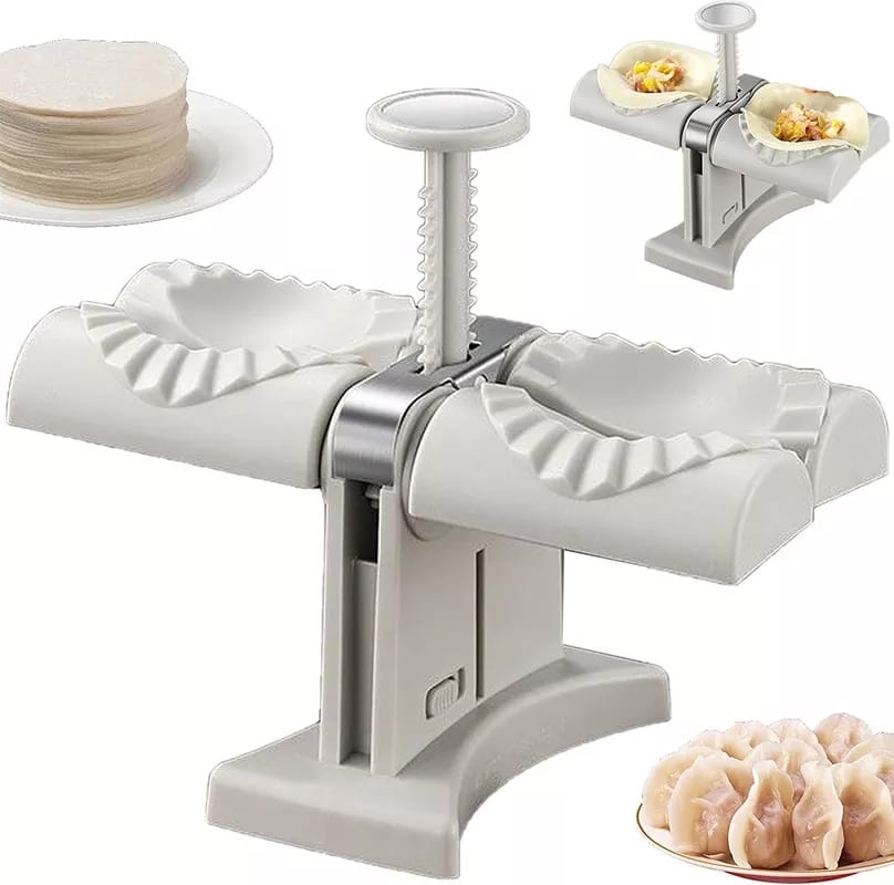 Fully Automatic Double Head Press Dumplings Machine.