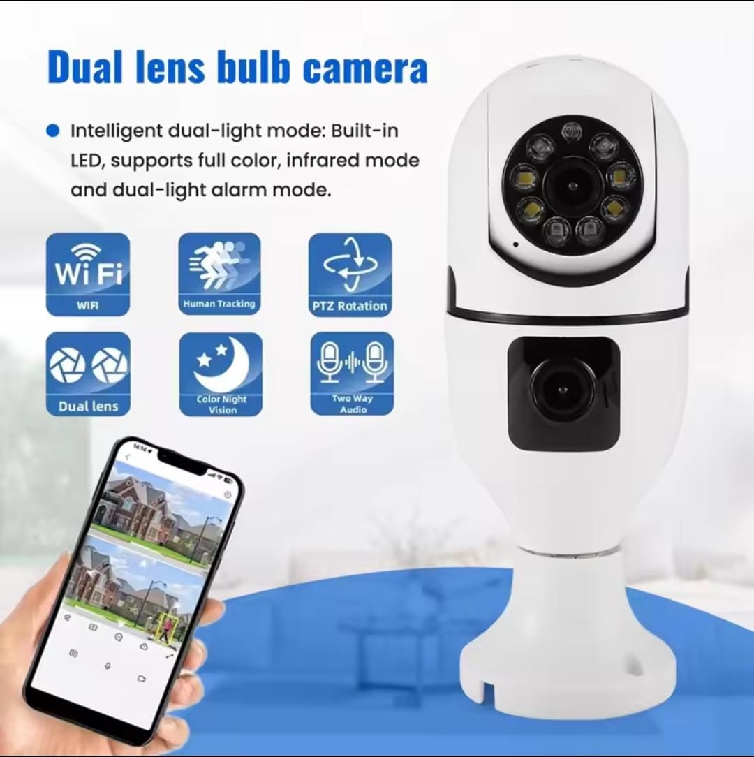 WiFi Smart Camera Dual Lens Camera Bulb.