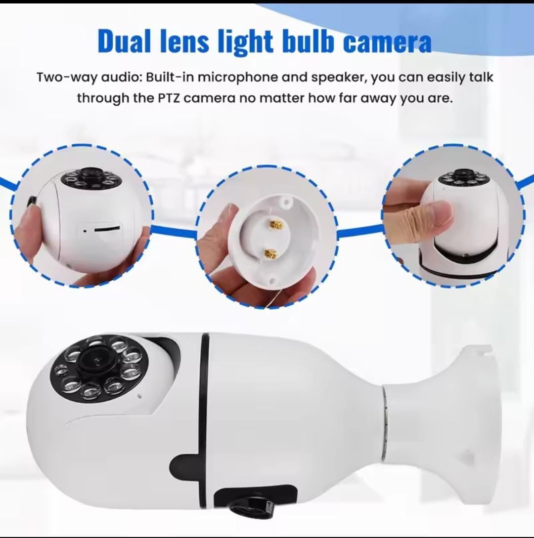 WiFi Smart Camera Dual Lens Camera Bulb.