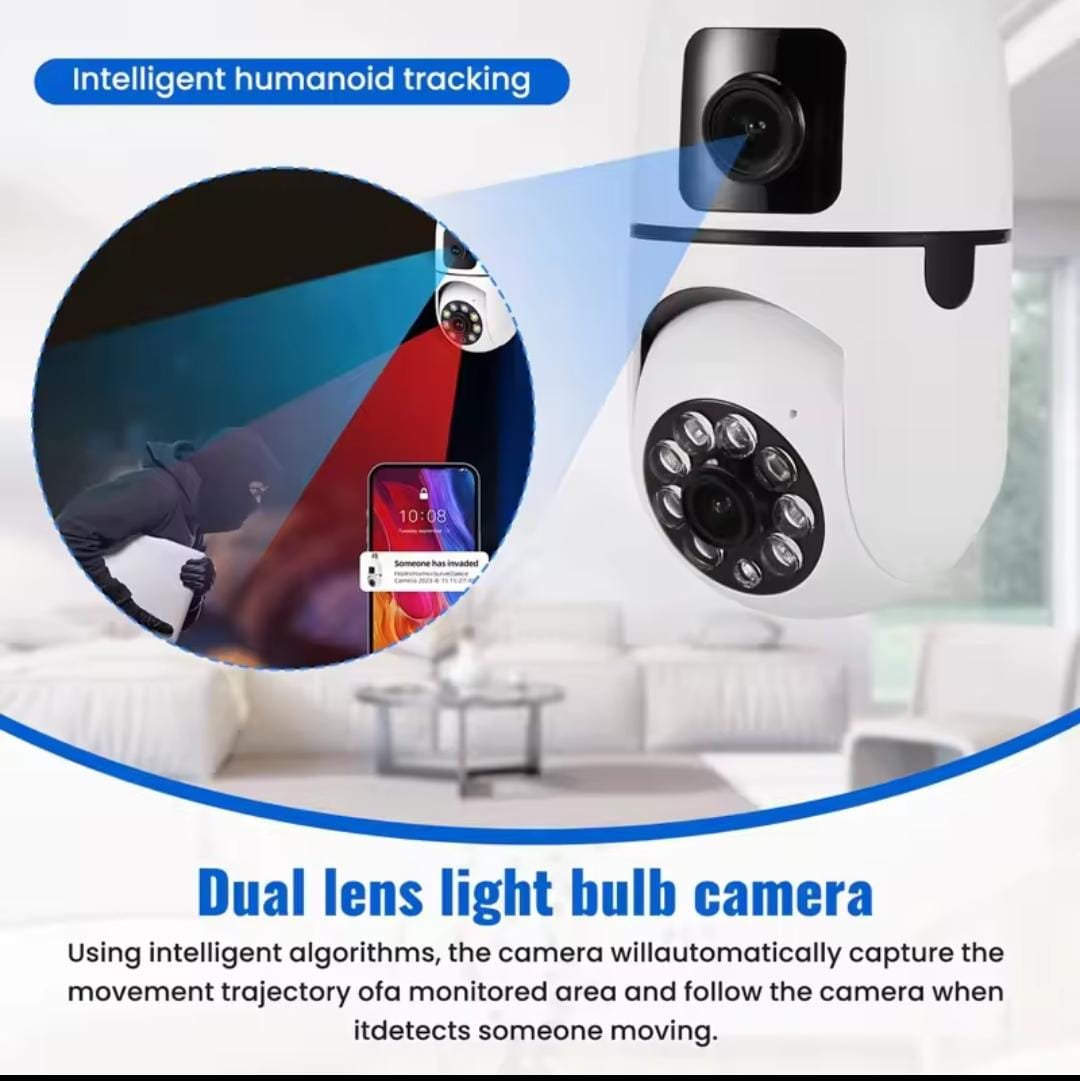 WiFi Smart Camera Dual Lens Camera Bulb.