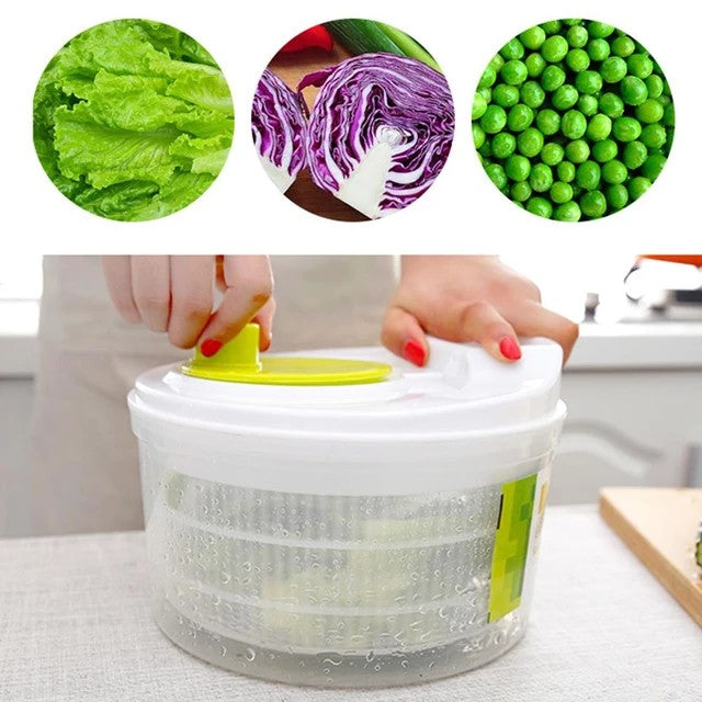 New Large 3Ltr Manual Salad Spinner,