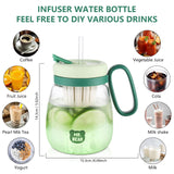 Plastic Water bottle, Teacup With Infuser And Lid
