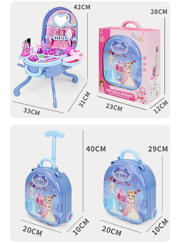 *3 in 1 Children makeup suitcase set playset
