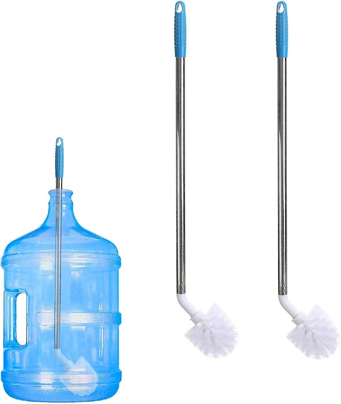 Bent gallon bottle cleaning brush