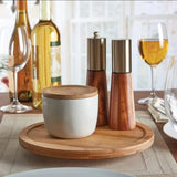 Single layer Bamboo rotating spice rack/Lazy Susan
