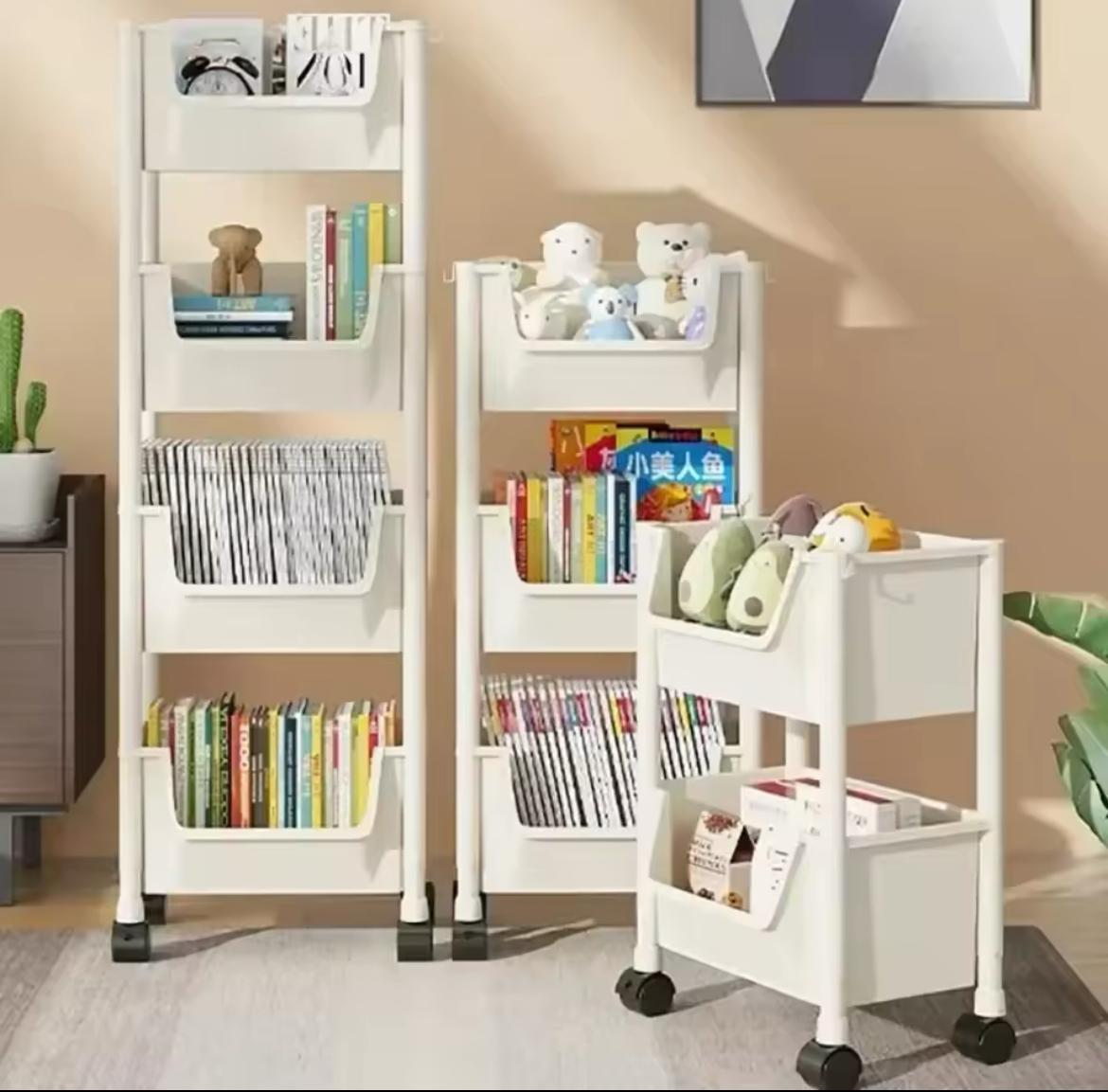 4-Layer Trolley Bookshelf / Kitchen Storage Rack