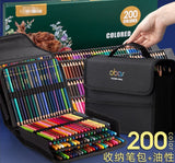 200 slots colored lead pencils storage bag