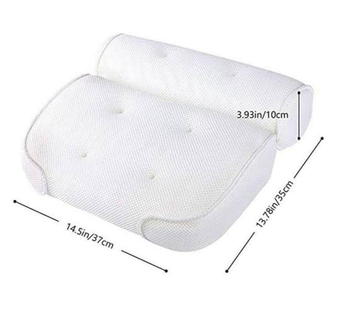 Bath tub Bath pillow size 37x35x10cm 6 silicone suction cups