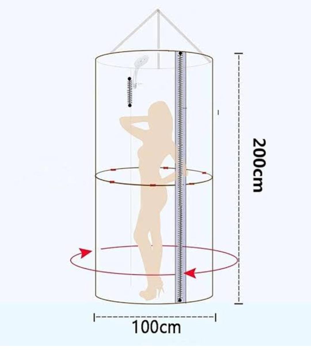 Portable Foldable Round waterproof fabric shower cubicle