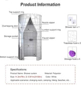 Portable Foldable Round waterproof fabric shower cubicle