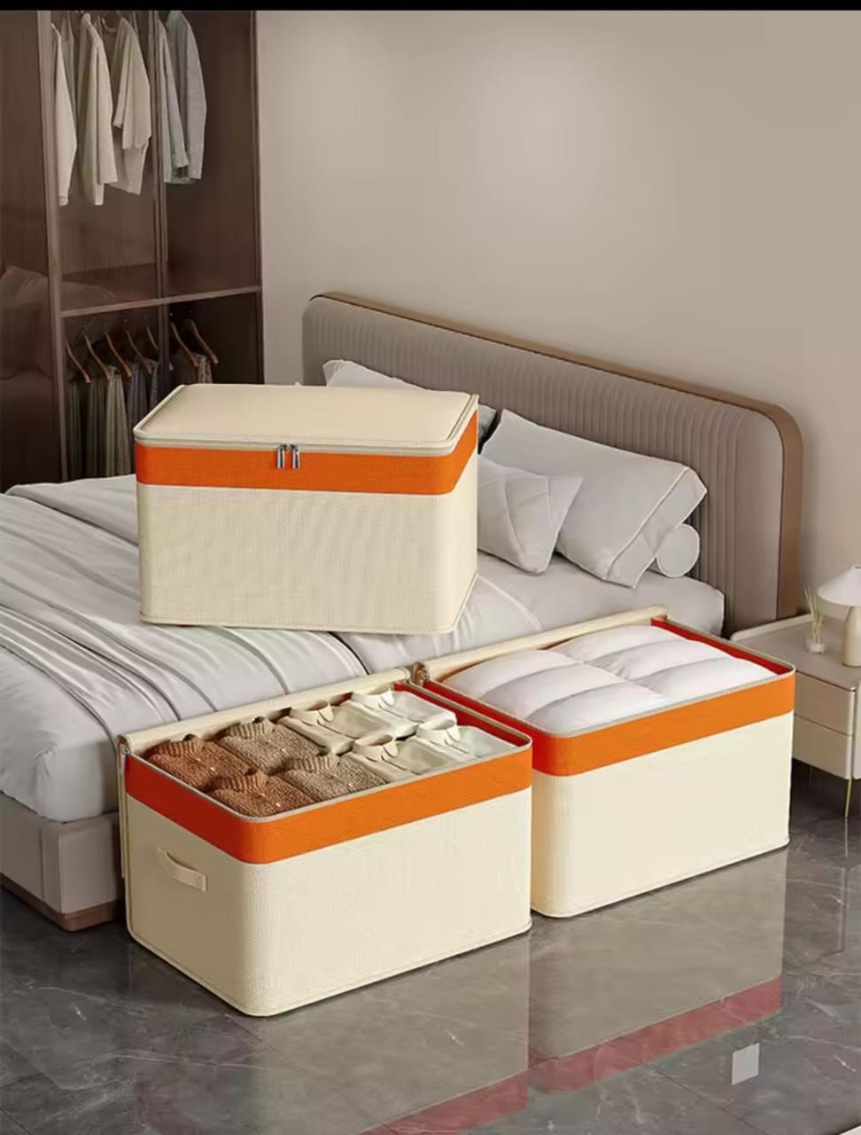 Canvas quilt /clothing storage organizer