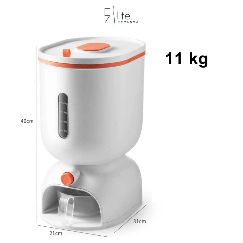 11kg Automatic Rice dispenser with rinsing cup. Smart Rice storage box