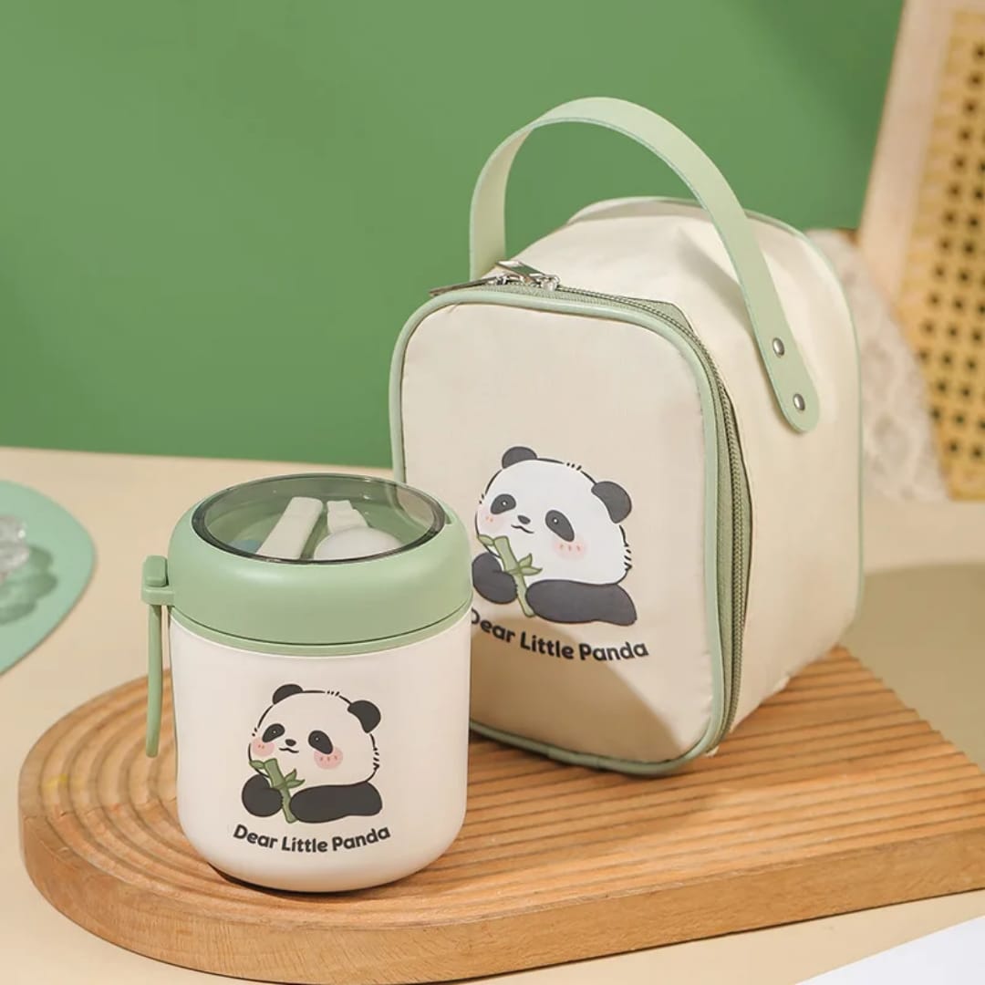 2 in 1 Food Flask Thermos With A Matching Insulated Lunch Bag