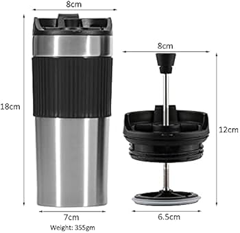 480ml French plunger coffee press thermocup