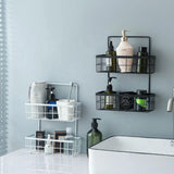 Modern Wall-Mounted Bathroom Organizer – Dual-Tier Storage Rack