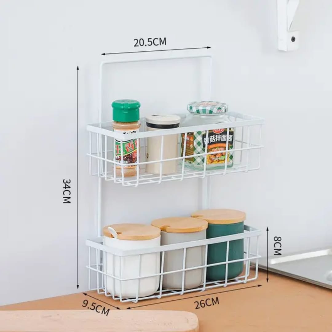 Modern Wall-Mounted Bathroom Organizer – Dual-Tier Storage Rack
